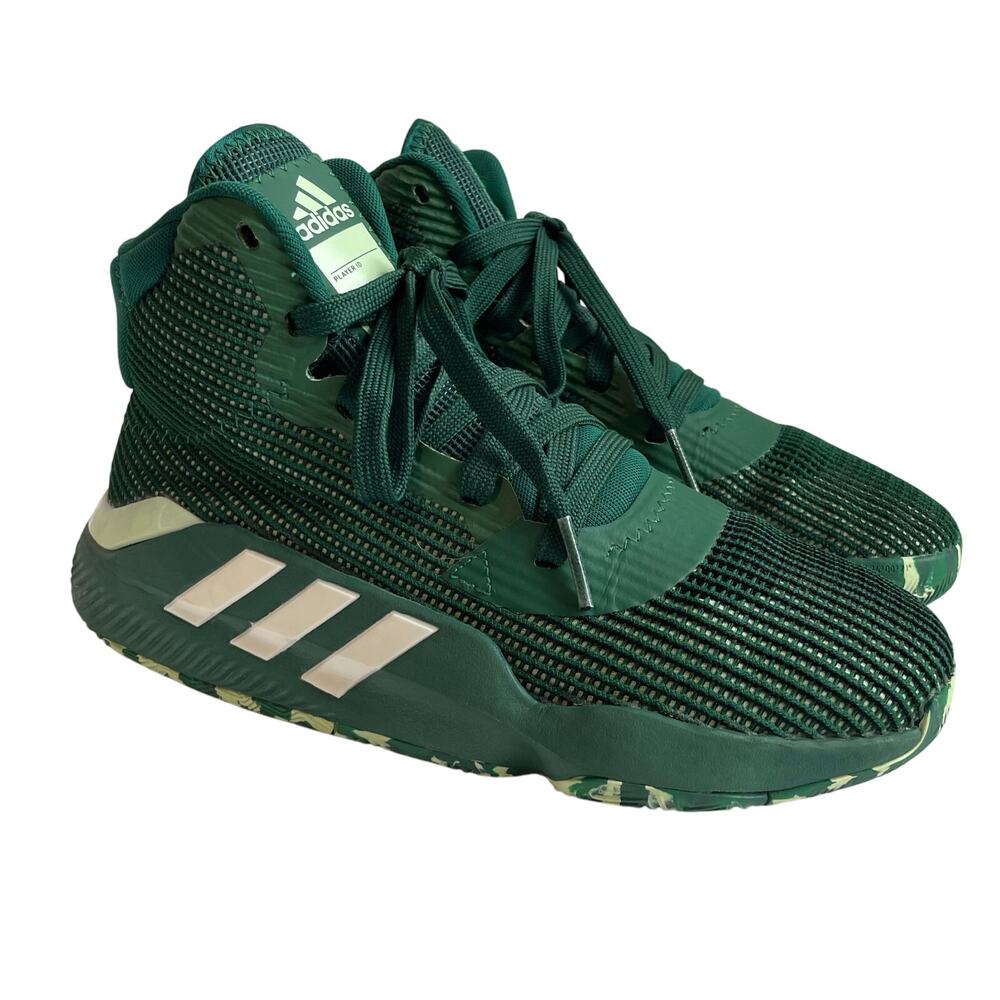 Adidas Pro Bounce 2019 Hi Top Sneakers Men's 7 Women's 8 Dark Green G26168